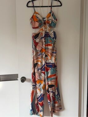 12th Tribe Multicolor Tie-Front Maxi Dress